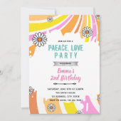 ポジティブな雰囲気だけ 60年代をテーマにした招待状 招待状 (正面)