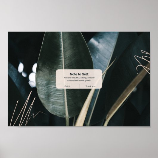 ポジティブなiPhoneリマインダー&アファメーション ポスター (正面)