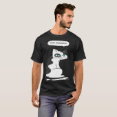 ポジティブにネコの面白い画像グラフィック Tシャツ (正面フル)