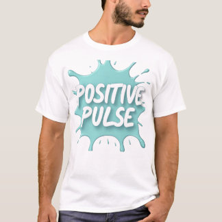 ポジティブパルススプラッターグラフィック Tシャツ