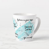 ポジティブブーストブルーラテマグカップ カフェラテマグ (右アングル)