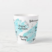 ポジティブブーストブルーラテマグカップ カフェラテマグ (正面)