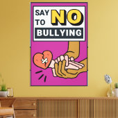 ポジティブ引用文 – いじめなし キャンバスプリント (インサイチュ (リビング))