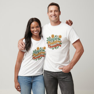 ポジティブ思考を育てよう レトロTシャツ Tシャツ