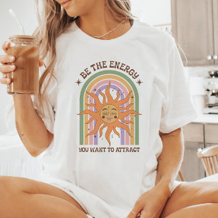 ポジティブ エネルギー レトロ ボーホ サン トライブレンドTシャツ