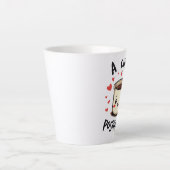 ポジティブ・ティーおもしろい・キュートなお茶好き カフェラテマグ (正面)