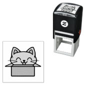 ポジティブ ハッピー キャット ボックス セルフ インキング スタンプ (インサイチュ)