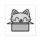 ポジティブ ハッピー キャット ボックス セルフ インキング スタンプ (デザイン)