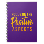 ポジティモダンブパープル金ゴールドアブラハムヒックス引用文 ノートブック (正面)