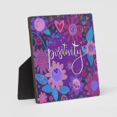 ポジティ感動的ビティハートかわいらしフローラ フォトプラーク (正面)