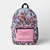 ポジティ感動的ブやる気を起こさせる プリントバックパック (正面)