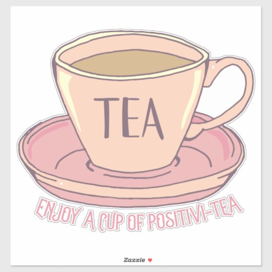 ポジティ楽しむビティ茶のやる気を起こさせる引用文 シール (シート)