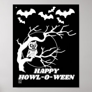 ポスおもしろいター「HAPPY HOWL-O-WEEN」 ポスター