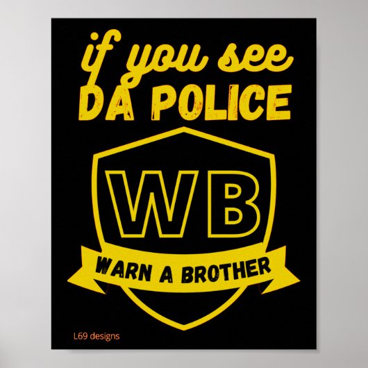 ポスおもしろいタ「警告BRO...」 ポスター (正面)