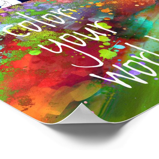 ポスやる気を起こさせるター引用文カラーあなたの世界アート ポスター (角)