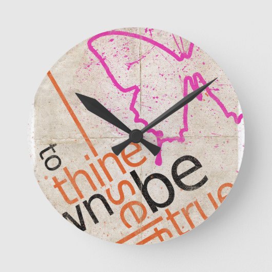 ポスやる気を起こさせるター ラウンド壁時計 (正面)