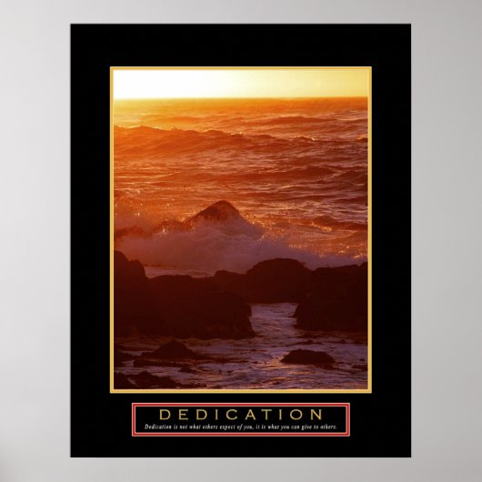 ポスやる気を起こさせるター – "献身" - 22"x28" ポスター (正面)