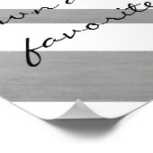 ポスカスタムターはグレーとホワイトに自分の引用文を追加 ポスター (角)