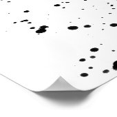 ポスカスタムターを追加する独自の引用文白黒 ポスター (角)