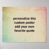 ポスカスタムター独自の引用文タイポグラフィを追加 ポスター (正面)