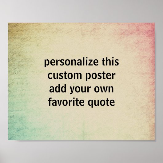 ポスカスタムター独自の引用文タイポグラフィを追加 ポスター (正面)