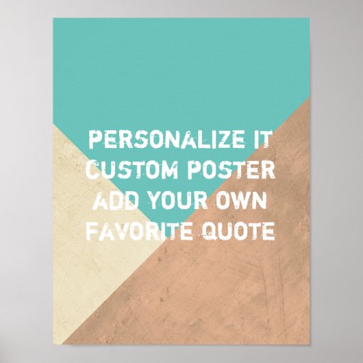 ポスカスタムター独自の引用文動揺してスタイル ポスター (正面)