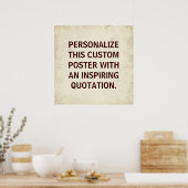 ポスカスタムター、タイポグラフィ引用文感動的 ポスター (キッチン)