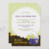 ポスカップケーキ30th誕生日パーティー 招待状 (正面/裏面)