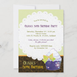 ポスカップケーキ30th誕生日パーティー 招待状