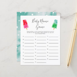 ポスカラフルシクルベビー名シャワーゲーム