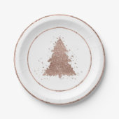 ポスクリスマスツリー |グラムバラ金ゴールドラグジュアリー ペーパープレート (正面)