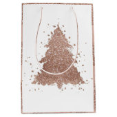 ポスクリスマスツリー |グラムバラ金ゴールドラグジュアリー ミディアムペーパーバッグ (正面)