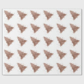 ポスクリスマスツリー |グラムバラ金ゴールドラグジュアリー ラッピングペーパー (フラット)