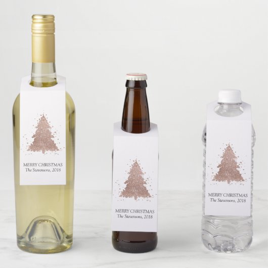 ポスクリスマスツリー |グラムバラ金ゴールド赤面カスタム ボトルネックタグ (インサイチュ)