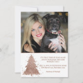 ポスクリスマスツリー | Glamバラ金ゴールド写真 シーズンカード (正面)