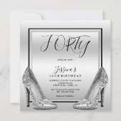 ポスシルバーズ&シルバースティレット40th誕生日 招待状 (正面)