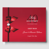 ポスジェムボウ&リボン40結婚周年記念 ゲストブック (正面)