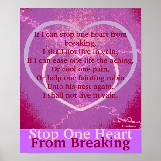 ポスストップターを破ったハートが一つカスタマイズ ポスター (正面)