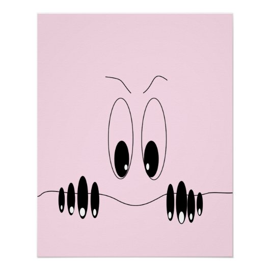 ポスタおもしろいーよくはしゃぐキュリオシティ目 – カスタム文字 ポスター (正面)