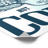 ポスタおもしろいーヴィンテージブルータイポグラフィコーヒー引用文 ポスター (角)