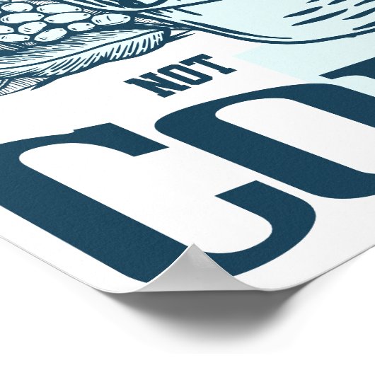 ポスタおもしろいーヴィンテージブルータイポグラフィコーヒー引用文 ポスター (角)