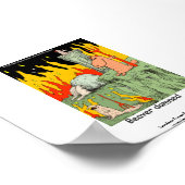 ポスタおもしろいー:ビーバーが被害を受けた ポスター (角)