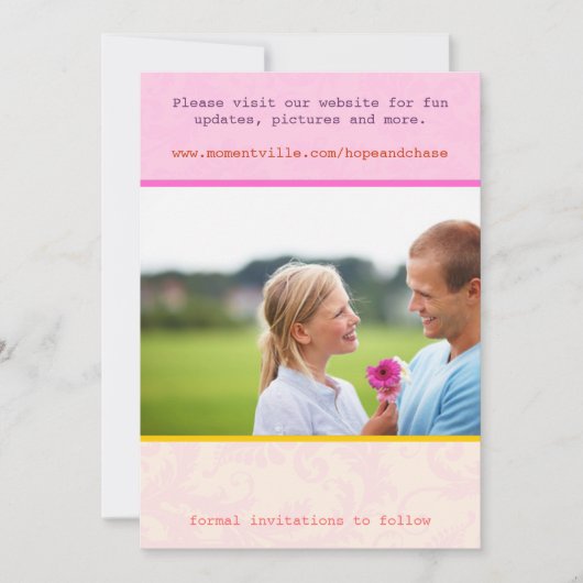 ポスタお洒落ースタイル写真結婚式の日付を保存 セーブザデート (正面)