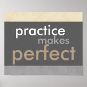 ポスタやる気を起こさせるーの練習は完璧な引用文 ポスター (正面)