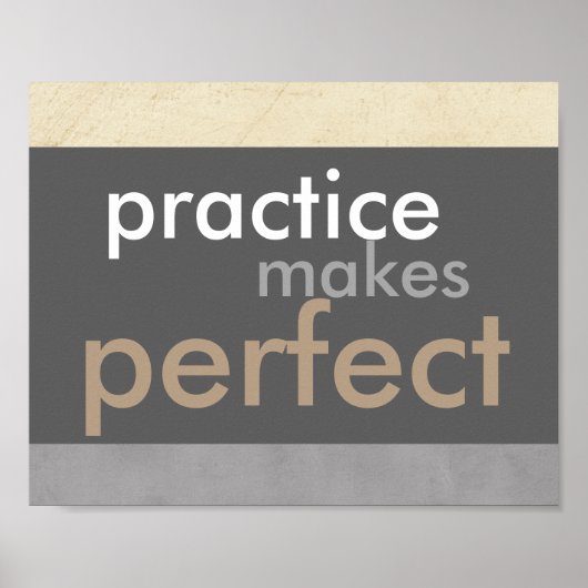 ポスタやる気を起こさせるーの練習は完璧な引用文 ポスター (正面)