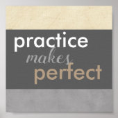 ポスタやる気を起こさせるーの練習は完璧な引用文 ポスター (正面)