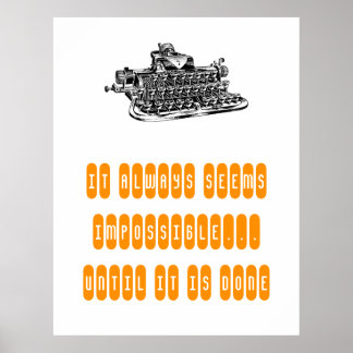 ポスタやる気を起こさせるーレトロタイプライタ書ス学生 ポスター