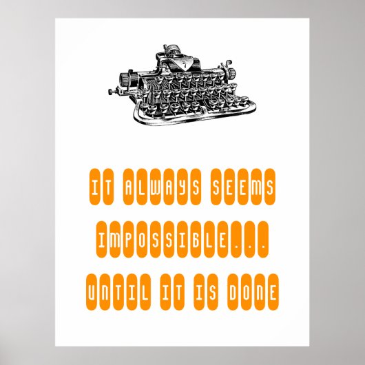 ポスタやる気を起こさせるーレトロタイプライタ書ス学生 ポスター (正面)