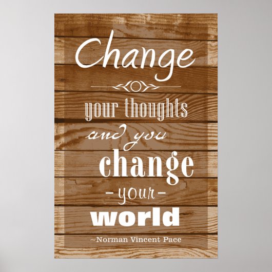 ポスタやる気を起こさせるーヴィンテージ木材 ポスター (正面)