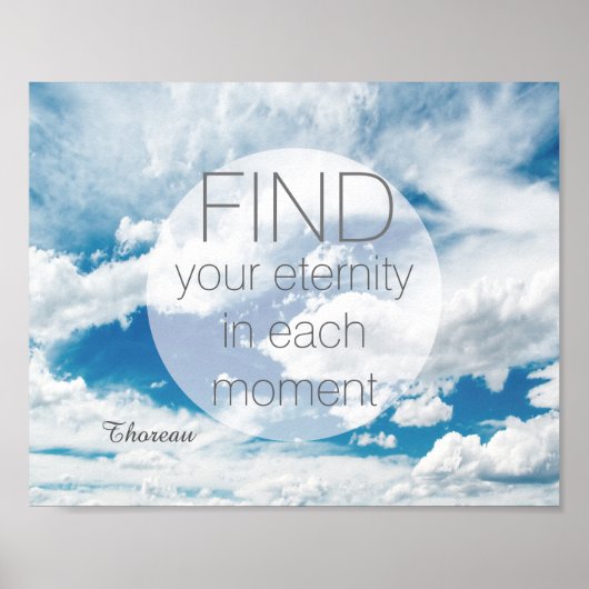 ポスタやる気を起こさせるー・ソロー引用文オンブルースカイ ポスター (正面)